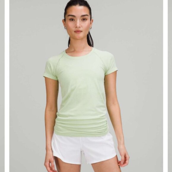 Lululemon Swiftly Tech Short Sleeve Shirt - Creamy Mint Green - Size 12 - Picture 1 of 9